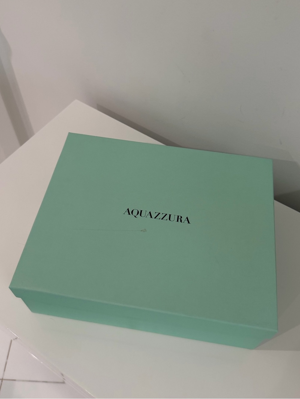 Aquazzura Mint Green Signature Shoe Box